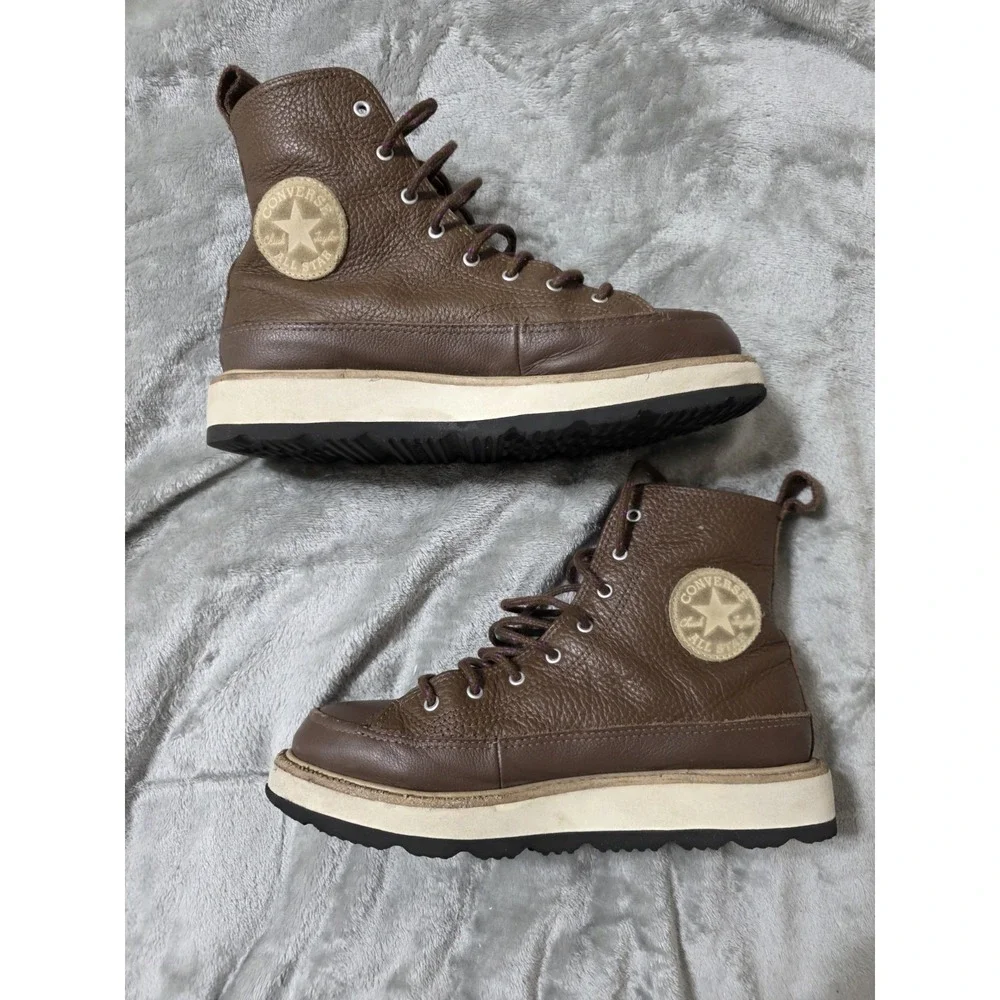 Converse 162354C Chuck Taylor All Star Crafted Leather Boots Men's 6 Brown Tan